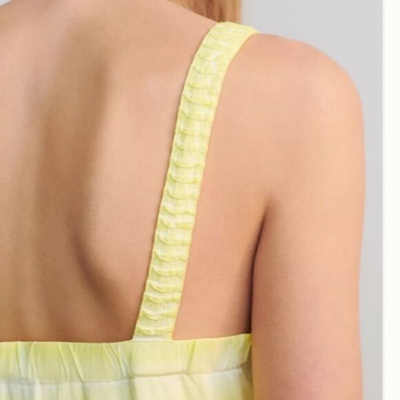 Anthropologie Nell Tiered Midi Dress Citrus - Picture 7 of 8